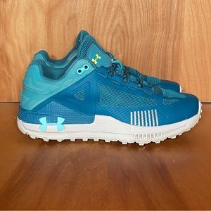 Womens 7 Under Armour Verge 2.0 Low GTX Trail Running Shoe Blue SEF1230